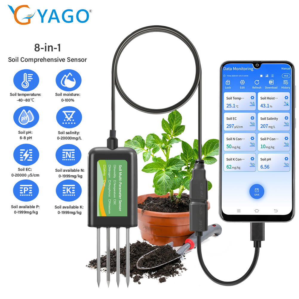 Precision Farming Smart Agriculture - Capteur de sol YAGO 8 en