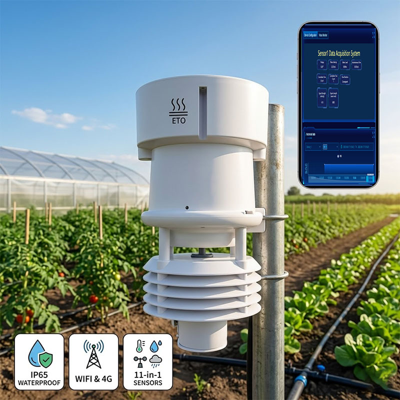 Precision Farming Smart Agriculture - Station météo intelligente WiFi 4G pour