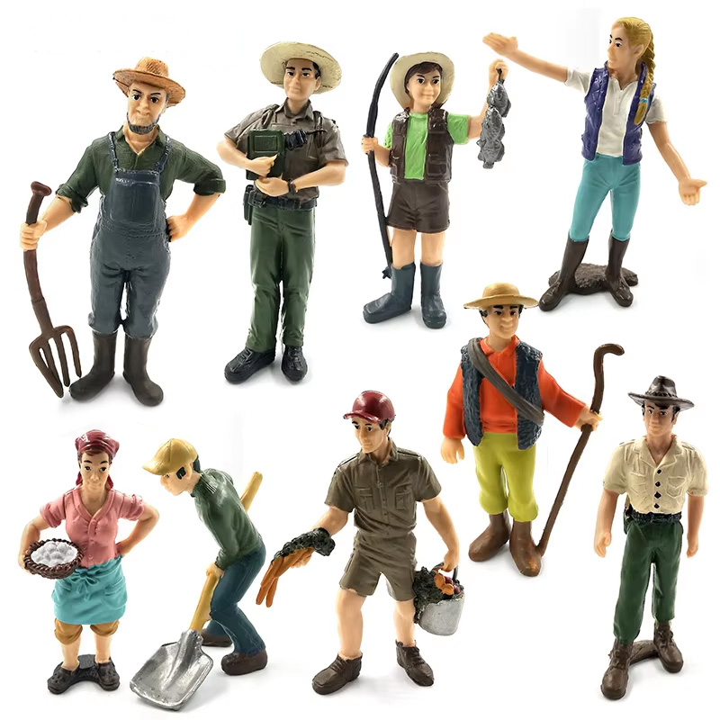 Farming Japan - Figurines de simulation d'agriculteurs et d'ouvriers